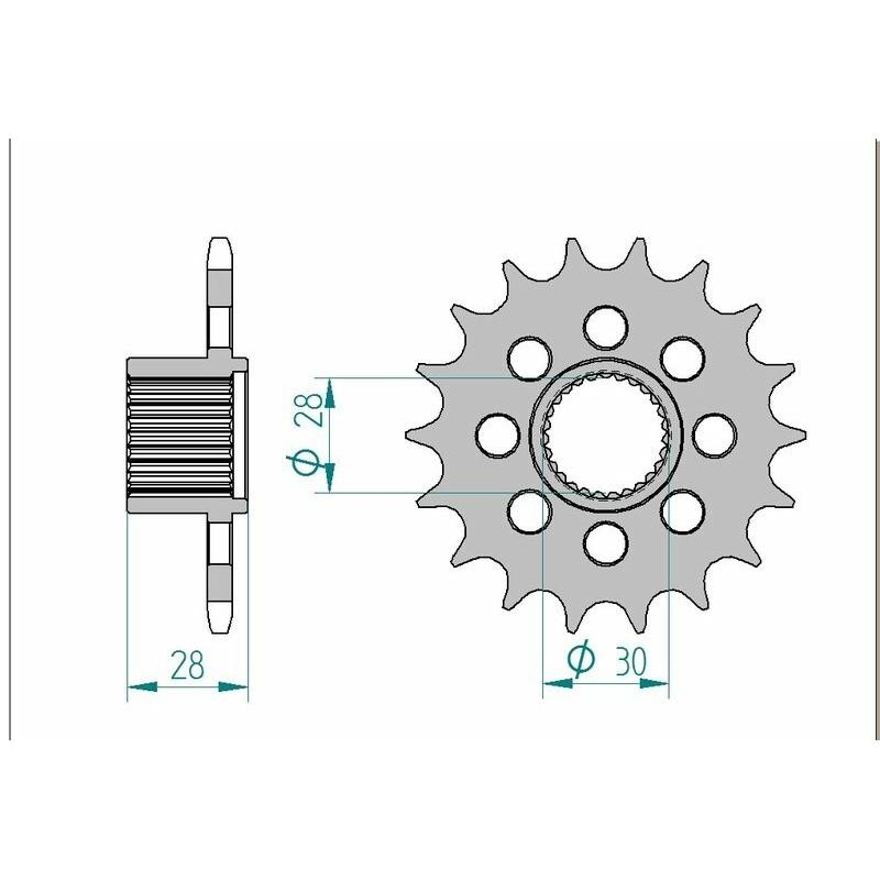 Pignon AFAM acier standard 37601 - 525 Pignon AFAM acier standard 37601 - 525