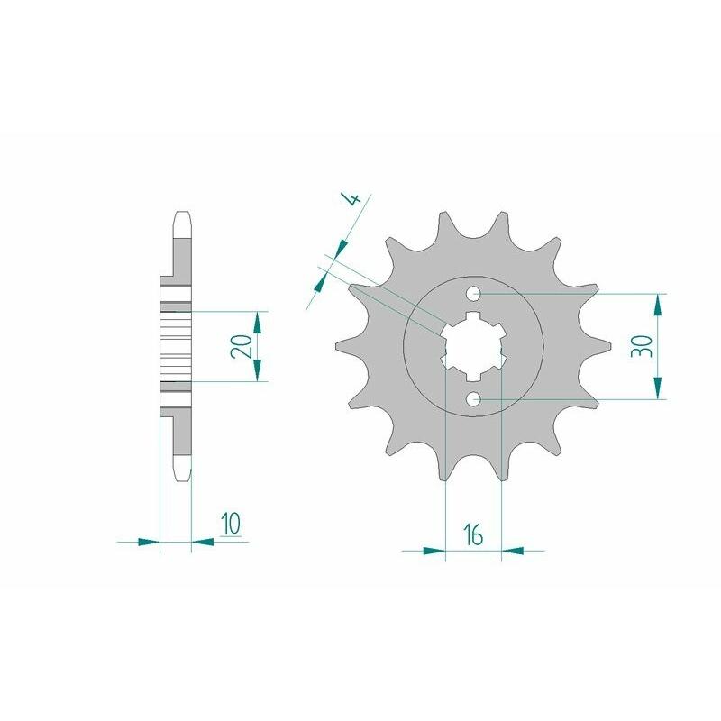 Pignon AFAM acier standard 46203 - 520 Pignon AFAM acier standard 46203 - 520