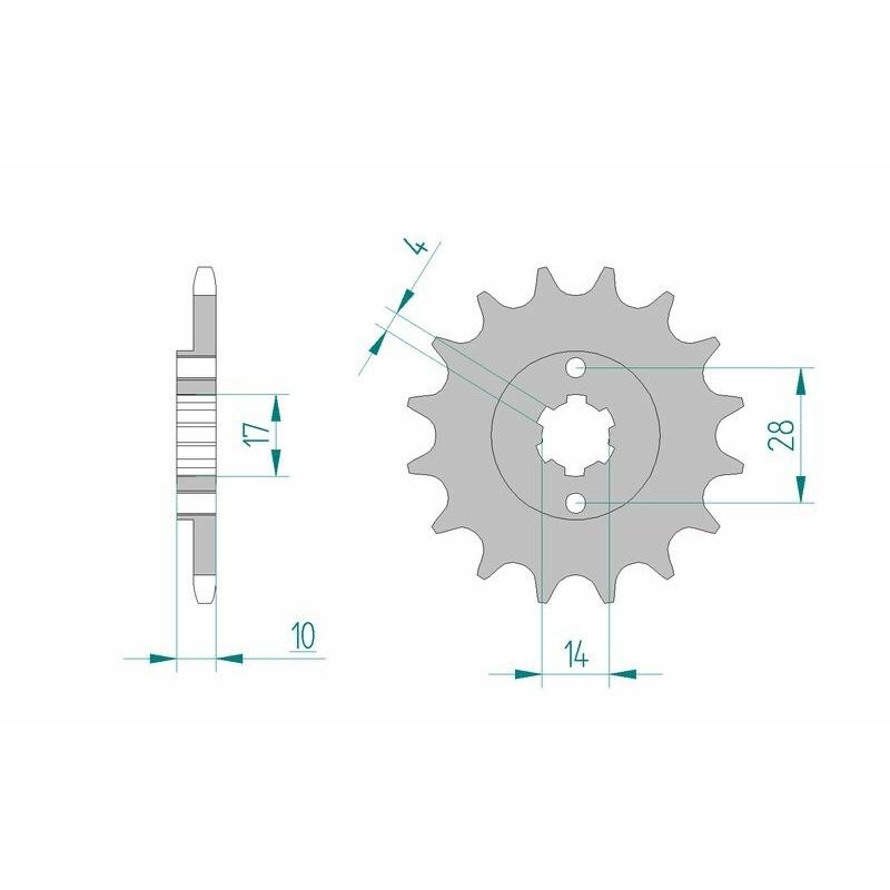 Pignon AFAM acier standard 49100 - 420 Pignon AFAM acier standard 49100 - 420
