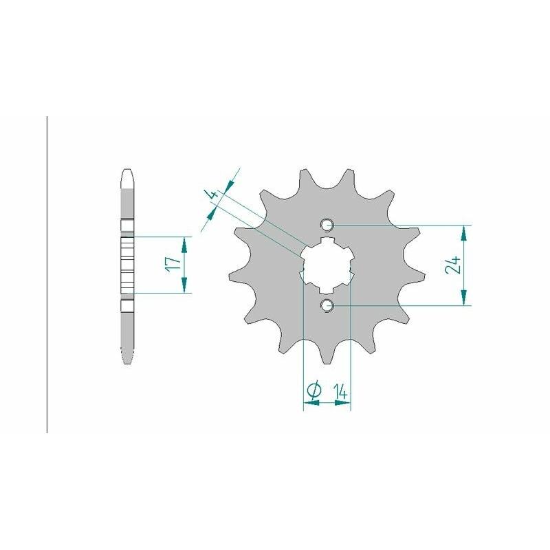 Pignon AFAM acier standard 49102 - 420 Pignon AFAM acier standard 49102 - 420