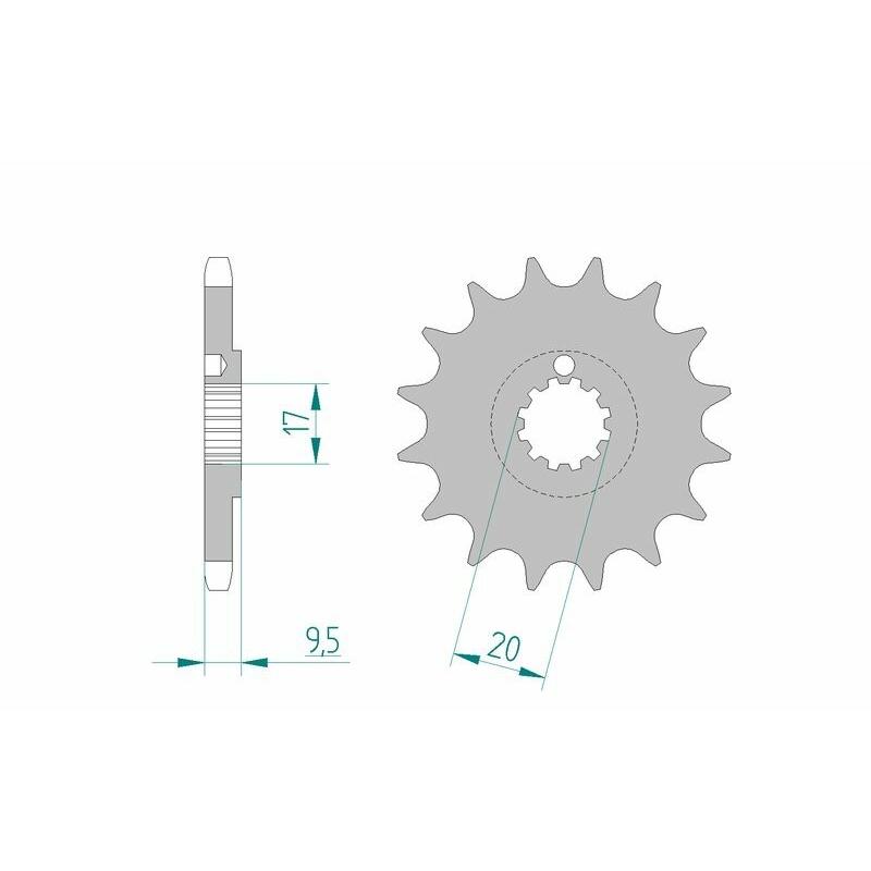 Pignon AFAM acier standard 94202 - 428 Pignon AFAM acier standard 94202 - 428