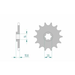 Pignon AFAM acier standard 94213 - 520