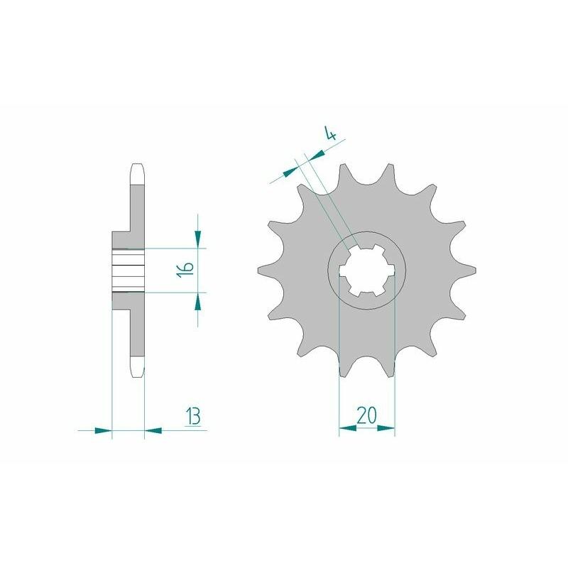 Pignon AFAM acier standard 94214 - 520 Pignon AFAM acier standard 94214 - 520