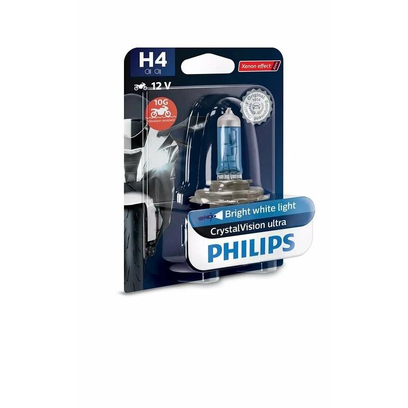 Ampoule PHILIPS H4 CrystalVision Ultra Moto 12V/60/55W - x1 Ampoule PHILIPS H4 CrystalVision Ultra Moto 12V/60/55W - x1 – Image 3