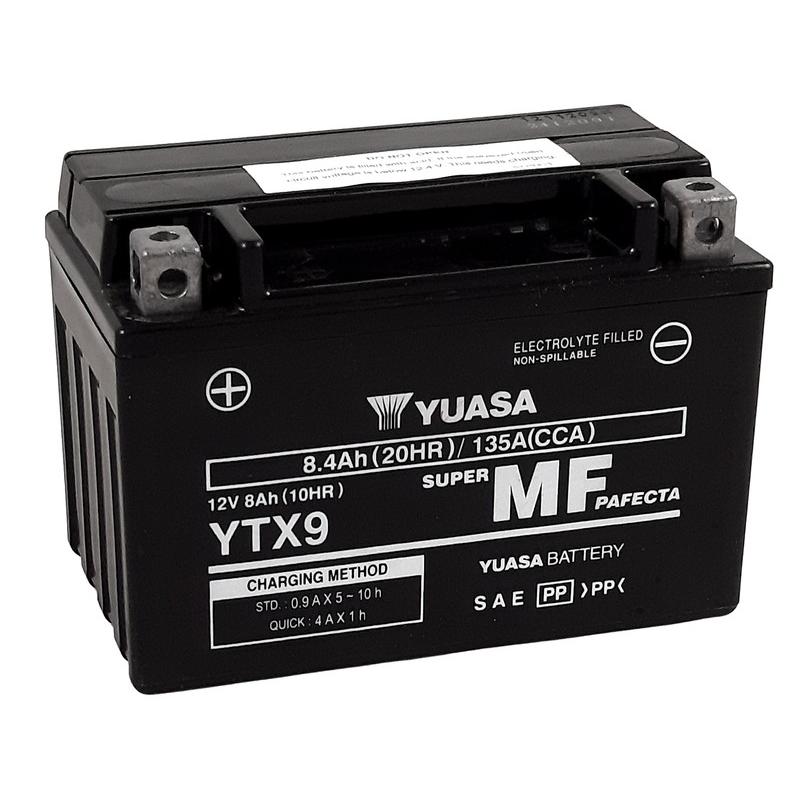 Batterie YUASA W/C sans entretien activée usine - YTX9 FA Batterie YUASA W/C sans entretien activ������e usine - YTX9 FA