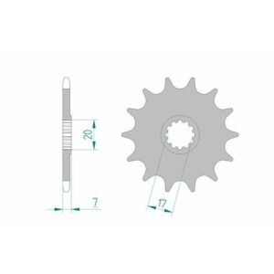 Pignon AFAM acier standard 94109 - 420