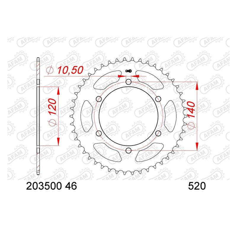Couronne AFAM acier standard 203500 - 520 Couronne AFAM acier standard 203500 - 520