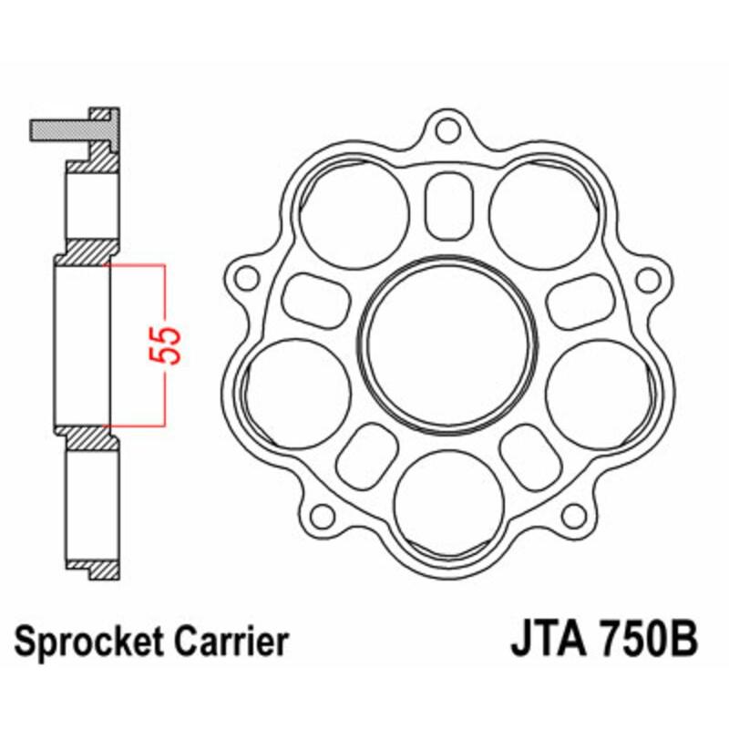 Support de couronne JT SPROCKETS - 5 Silentbloc Ducati Support de couronne JT SPROCKETS - 5 Silentbloc Ducati
