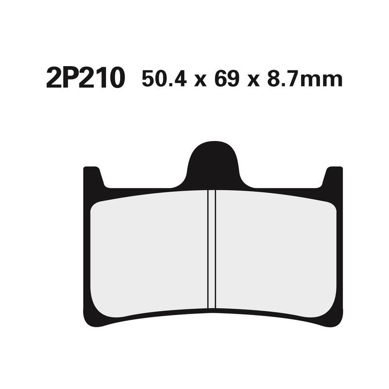 Plaquettes de frein NISSIN route /Off-Road métal fritté - 2P-210ST Plaquettes de frein NISSIN route /Off-Road métal fritté - 2P-210ST