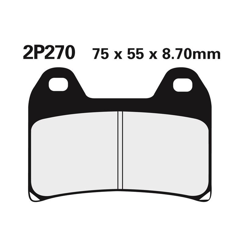 Plaquettes de frein NISSIN route semi-métallique - 2P-270NS Plaquettes de frein NISSIN route semi-métallique - 2P-270NS