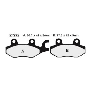 Plaquettes de frein NISSIN route semi-métallique - 2P-272NS