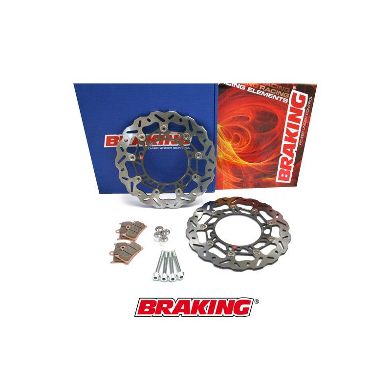 Kit Disque de frein Oversize BRAKING Wave flottant - 300 OKWK10 Kit Disque de frein Oversize BRAKING Wave flottant - 300 OKWK10
