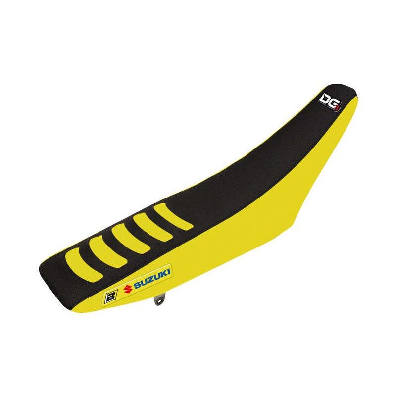Housse de selle BLACKBIRD Double Grip 3 jaune/noir Suzuki RM85 Housse de selle BLACKBIRD Double Grip 3 jaune/noir Suzuki RM85