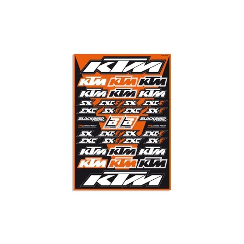 Planche de stickers BLACKBIRD KTM Planche de stickers BLACKBIRD KTM