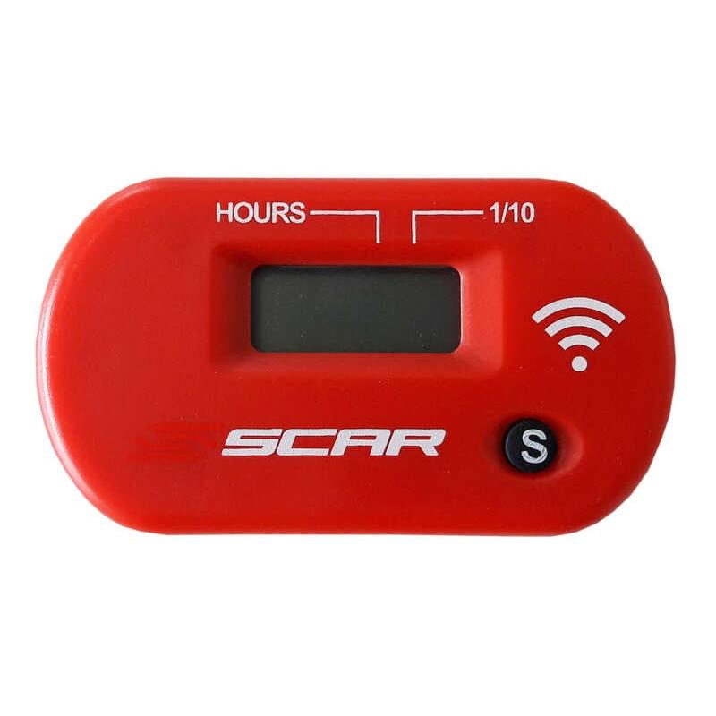 Compteur d'heures SCAR Sans-fil avec Velcro rouge Compteur d'heures SCAR Sans-fil avec Velcro rouge