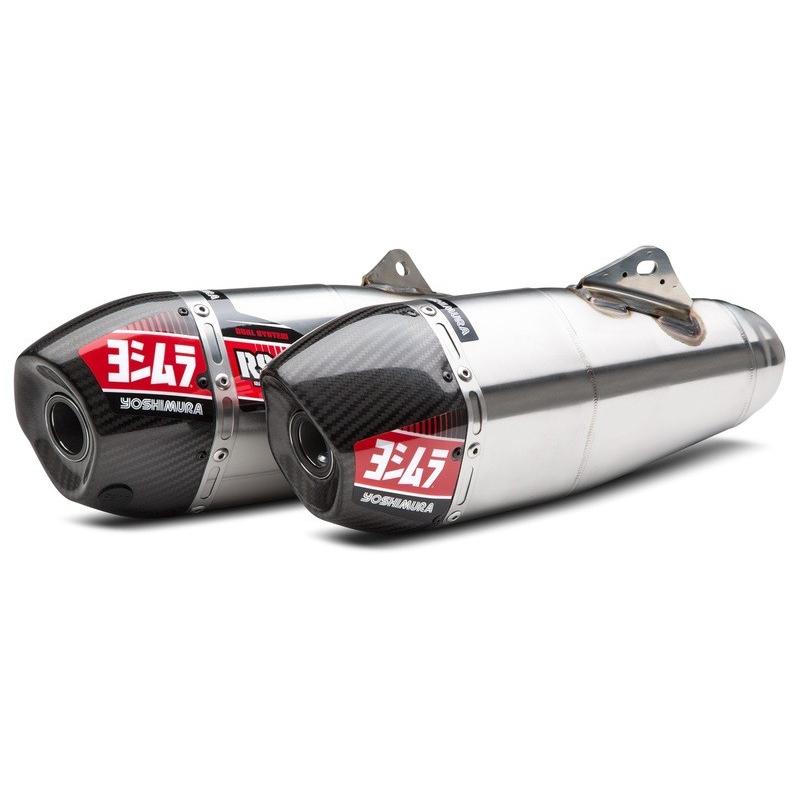 Silencieux double YOSHIMURA RS-9T Signature Series inox/casquette carbone Honda CRF250R Silencieux double YOSHIMURA RS-9T Signature Series inox/casquette carbone Honda CRF250R – Image 2
