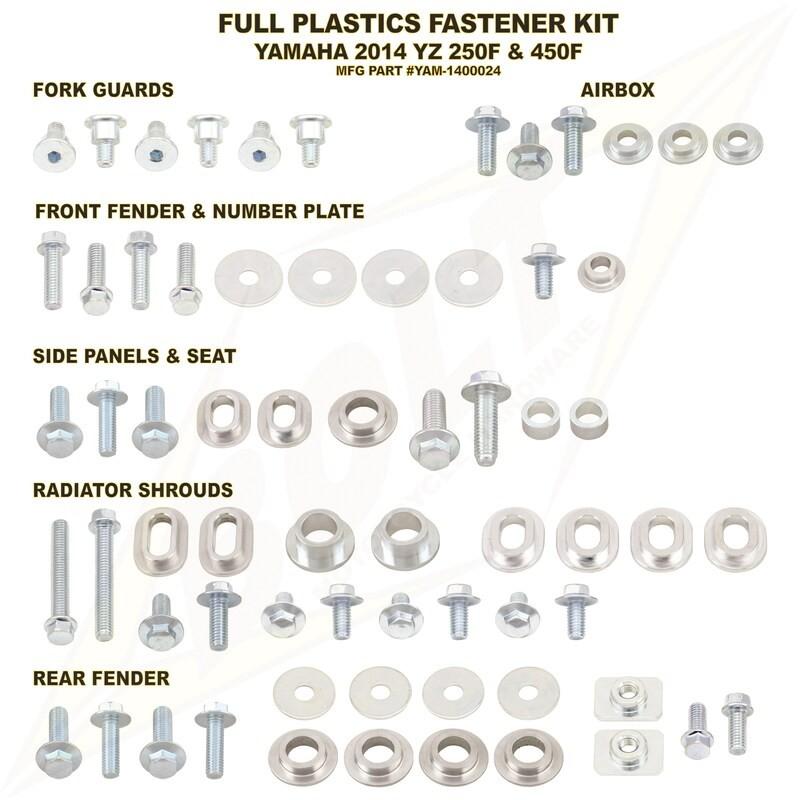 Kit vis complet de plastiques Bolt Yamaha YZ250/450-F Kit vis complet de plastiques Bolt Yamaha YZ250/450-F