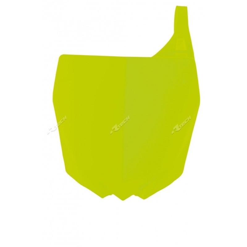 Plaque numéro frontale RACETECH jaune fluo Yamaha YZ125/250/250F/450F Plaque numéro frontale RACETECH jaune fluo Yamaha YZ125/250/250F/450F