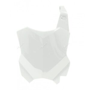 Plaque numéro frontale RACETECH blanc Kawasaki KX-F450