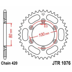Couronne JT SPROCKETS acier standard 1076 - 420