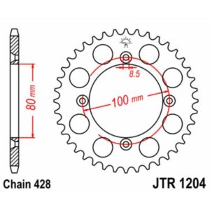 Couronne JT SPROCKETS acier standard 1204 - 428