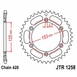 Couronne JT SPROCKETS acier standard 1258 - 428
