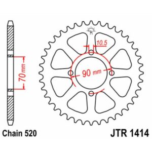 Couronne JT SPROCKETS acier standard 1414 - 520