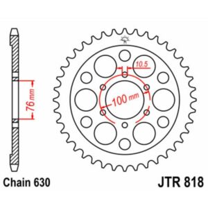 Couronne JT SPROCKETS acier standard 818 - 630