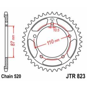 Couronne JT SPROCKETS acier standard 823 - 520