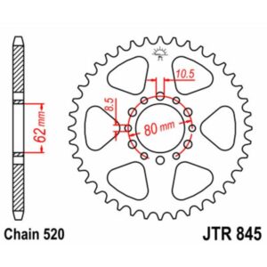 Couronne JT SPROCKETS acier standard 845 - 520