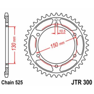 Couronne JT SPROCKETS acier standard 300 - 525