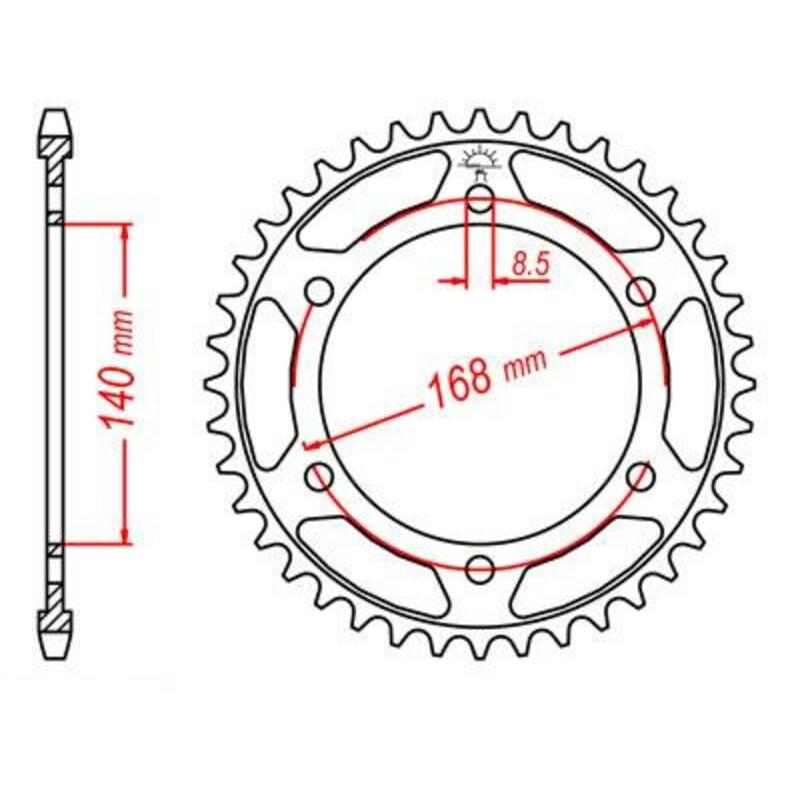 Couronne JT SPROCKETS acier standard 6 - 525 Couronne JT SPROCKETS acier standard 6 - 525