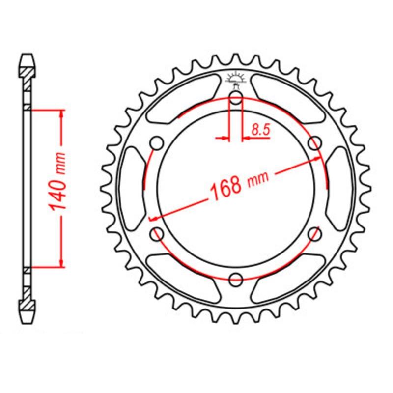 Couronne JT SPROCKETS acier standard 6 - 525 Couronne JT SPROCKETS acier standard 6 - 525 – Image 2