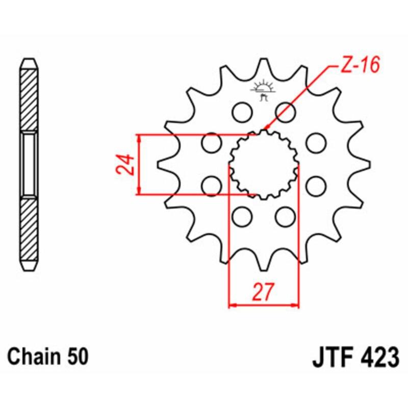 Pignon JT SPROCKETS acier standard 423 - 530 Pignon JT SPROCKETS acier standard 423 - 530 – Image 2