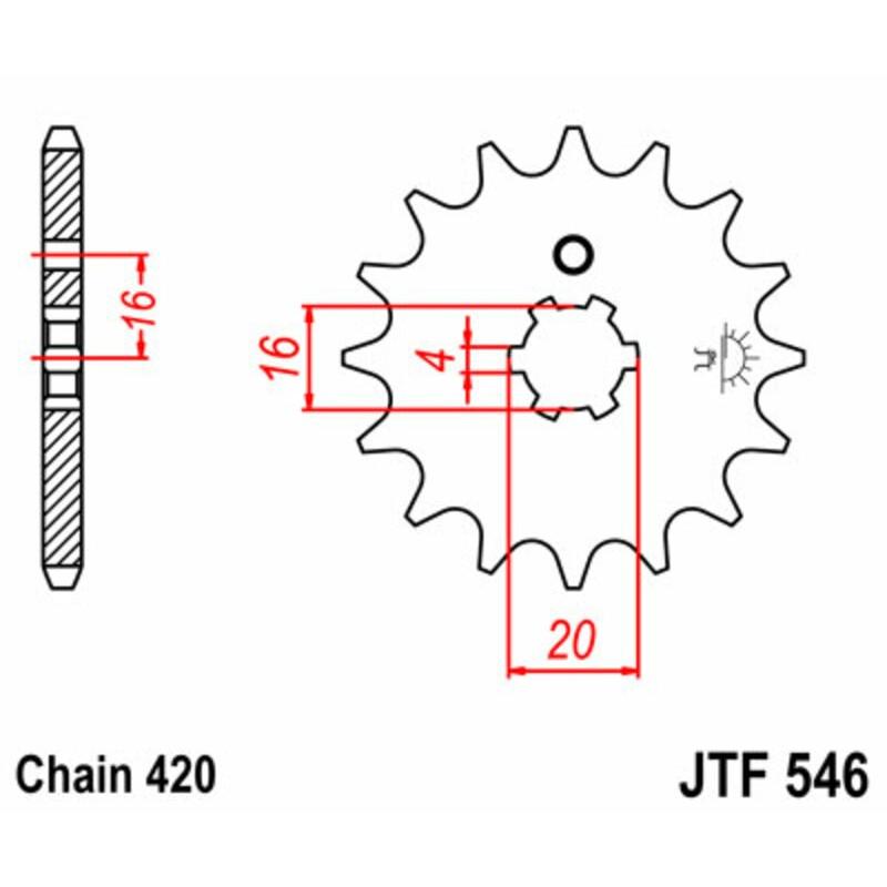 Pignon JT SPROCKETS acier standard 546 - 420 Pignon JT SPROCKETS acier standard 546 - 420 – Image 2