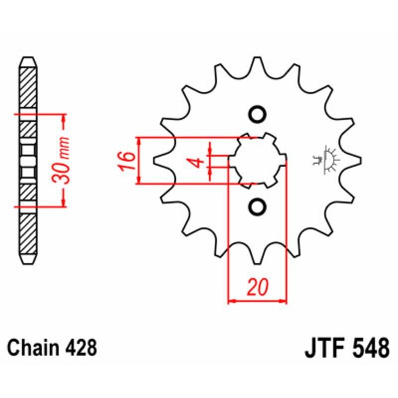Pignon JT SPROCKETS acier standard 548 - 428 Pignon JT SPROCKETS acier standard 548 - 428 – Image 2