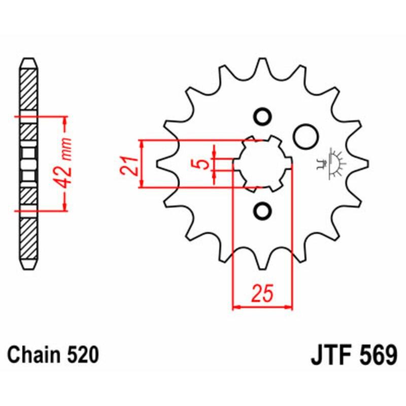 Pignon JT SPROCKETS acier standard 569 - 520 Pignon JT SPROCKETS acier standard 569 - 520 – Image 2