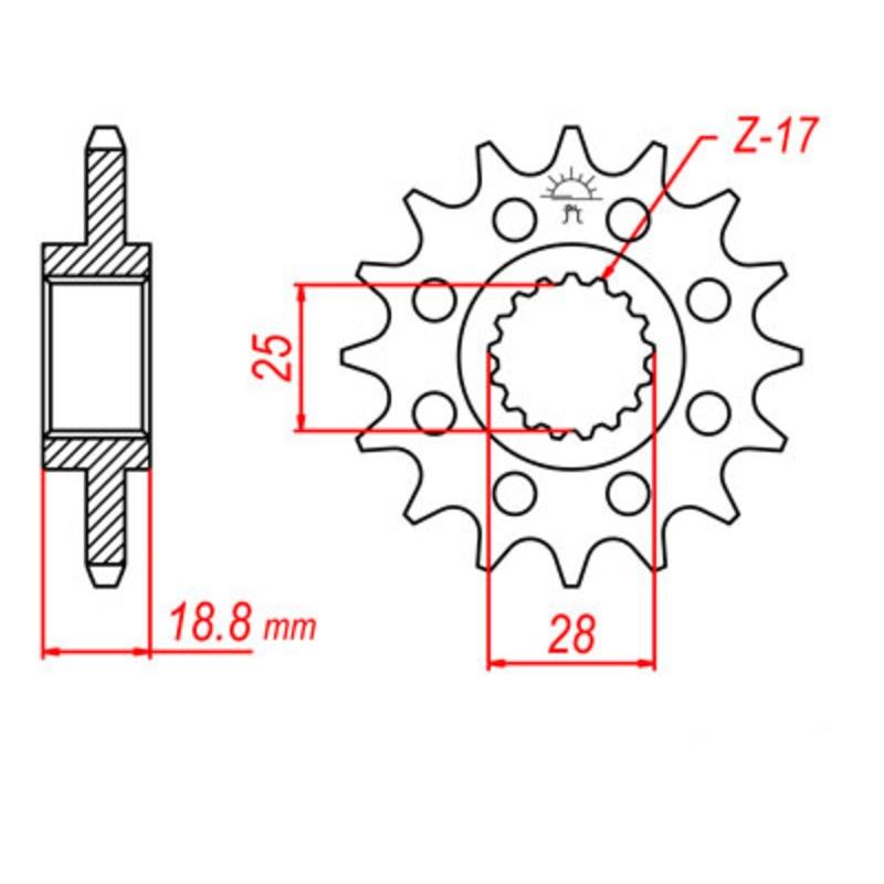 Pignon JT SPROCKETS acier standard 704 - 525 Pignon JT SPROCKETS acier standard 704 - 525 – Image 3