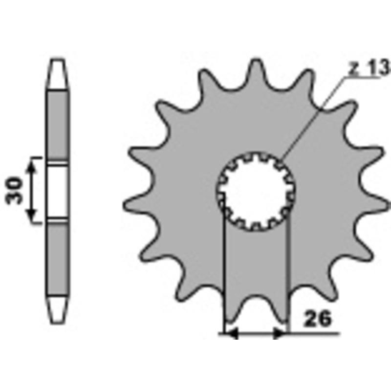 Pignon PBR acier anti-bruit 2090 - 530 Pignon PBR acier anti-bruit 2090 - 530 – Image 3