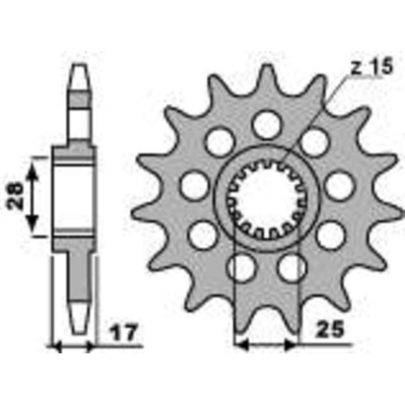 Pignon PBR acier standard 2249 - 525 Pignon PBR acier standard 2249 - 525 – Image 2
