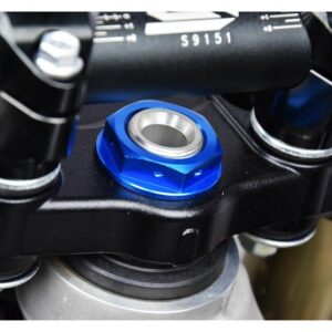 Ecrou de colonne de direction SCAR bleu