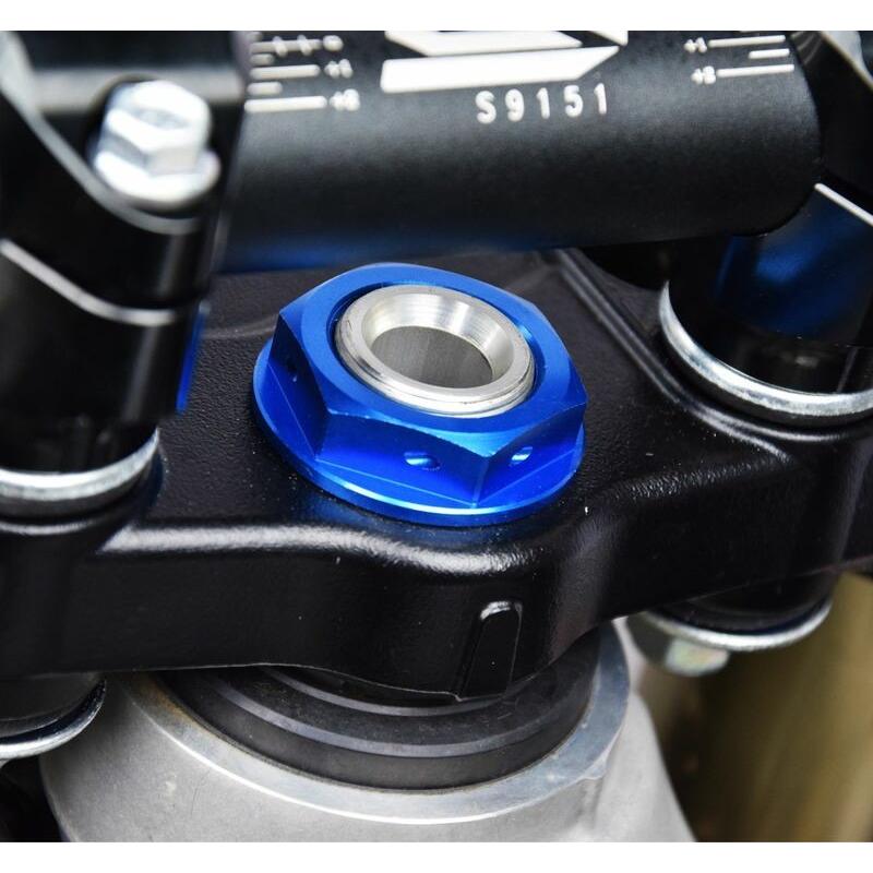 Ecrou de colonne de direction SCAR bleu Ecrou de colonne de direction SCAR bleu