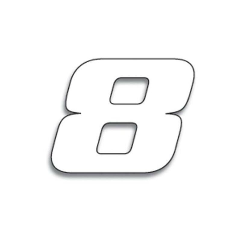 Numéro de course 8 BLACKBIRD 20x25cm blanc Numéro de course 8 BLACKBIRD 20x25cm blanc