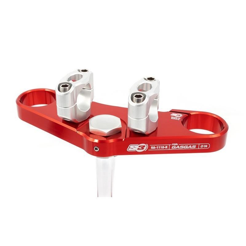 Té de fourche complet S3 Ø39mm rouge Gas Gas Pro fourche Tech Té de fourche complet S3 Ø39mm rouge Gas Gas Pro fourche Tech – Image 2