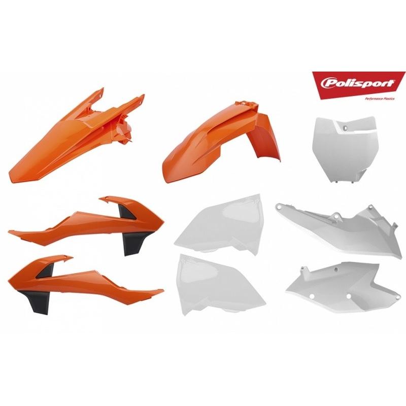 Kit plastique POLISPORT couleur origine (2018) orange/blanc KTM SX/SX-F Kit plastique POLISPORT couleur origine (2018) orange/blanc KTM SX/SX-F