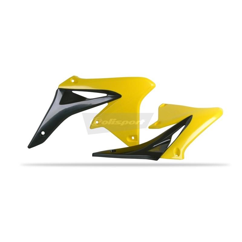 Ouïes de radiateur POLISPORT noir/jaune Suzuki RM-Z250 Ouïes de radiateur POLISPORT noir/jaune Suzuki RM-Z250 – Image 2