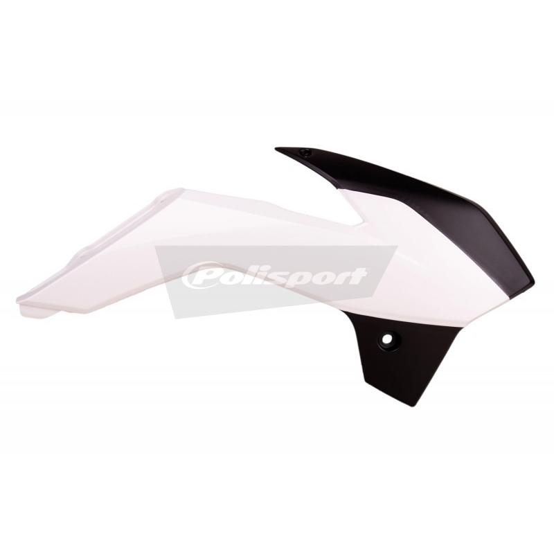 Ouïes de radiateur POLISPORT noir/blanc KTM SX85 Ouïes de radiateur POLISPORT noir/blanc KTM SX85