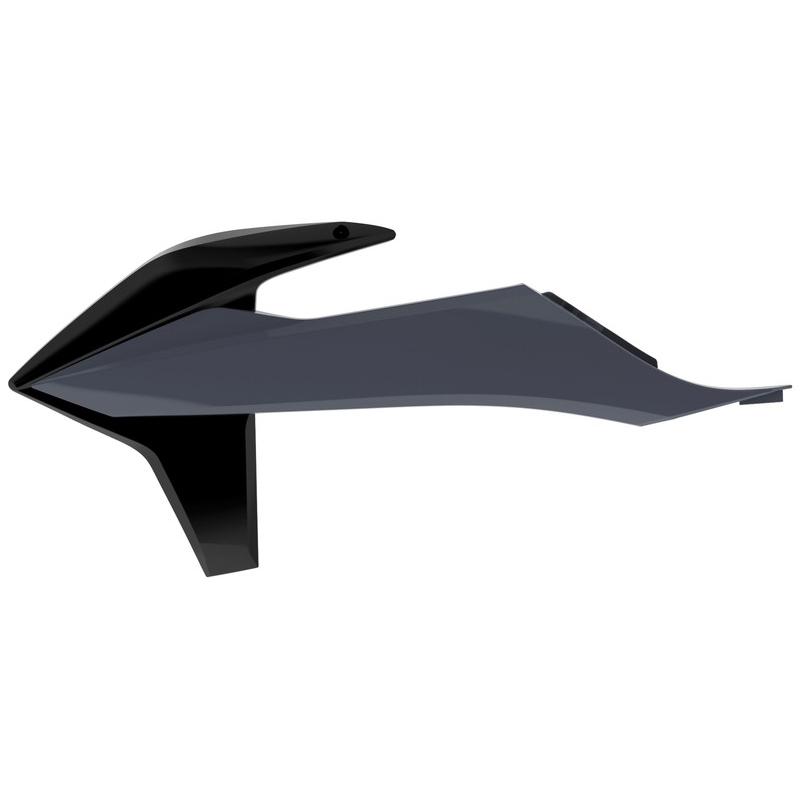 Ouïes de radiateur POLISPORT noir/gris nardo KTM SX/SX-F Ouïes de radiateur POLISPORT noir/gris nardo KTM SX/SX-F