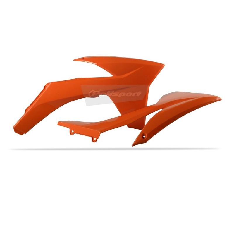 Ouïes de radiateur POLISPORT orange KTM Ouïes de radiateur POLISPORT orange KTM – Image 2