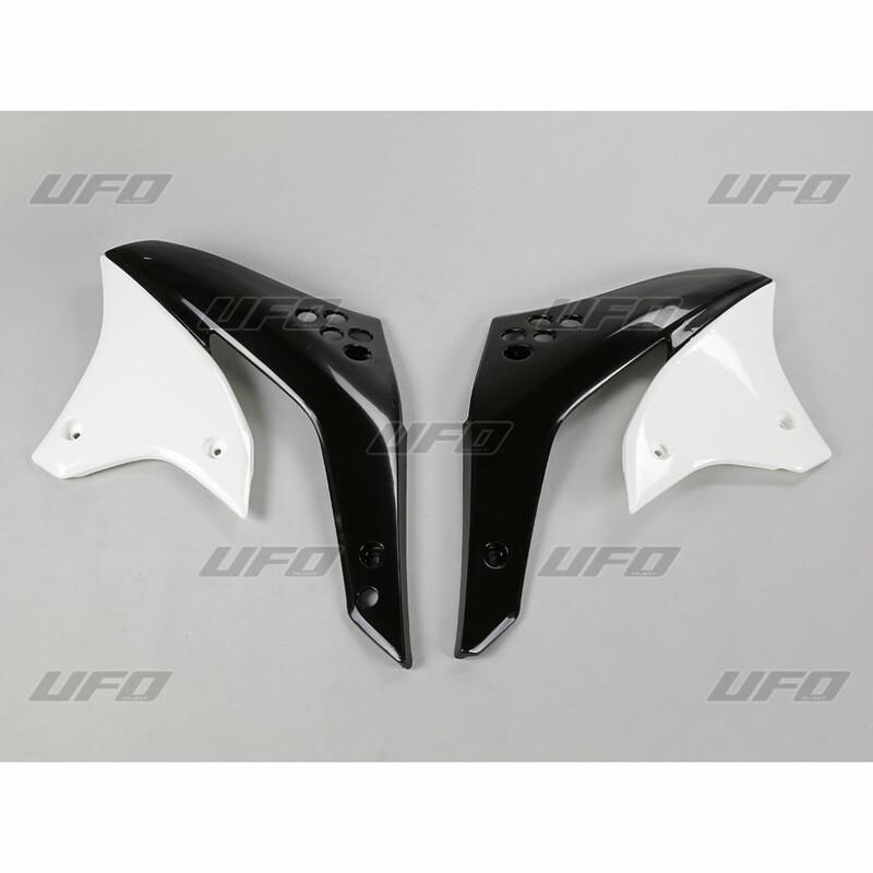Ouïes de radiateur UFO blanc Kawasaki KX450F Ouïes de radiateur UFO blanc Kawasaki KX450F